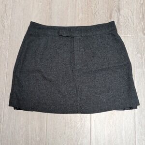 American Eagle Wool Blend Stretch Mini Skirt Womens 6 Gray Italian Fabric 29x15